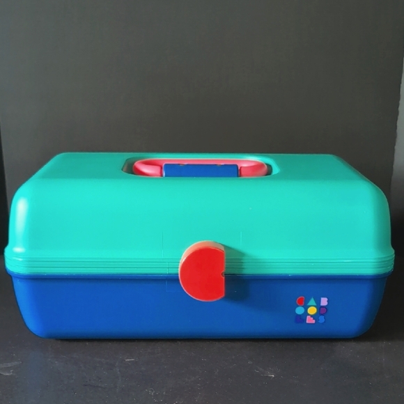 VGT 1980s Caboodles Lot Of 3 Blue/Green Travel Makeup Cases. - Picture 2 of 13